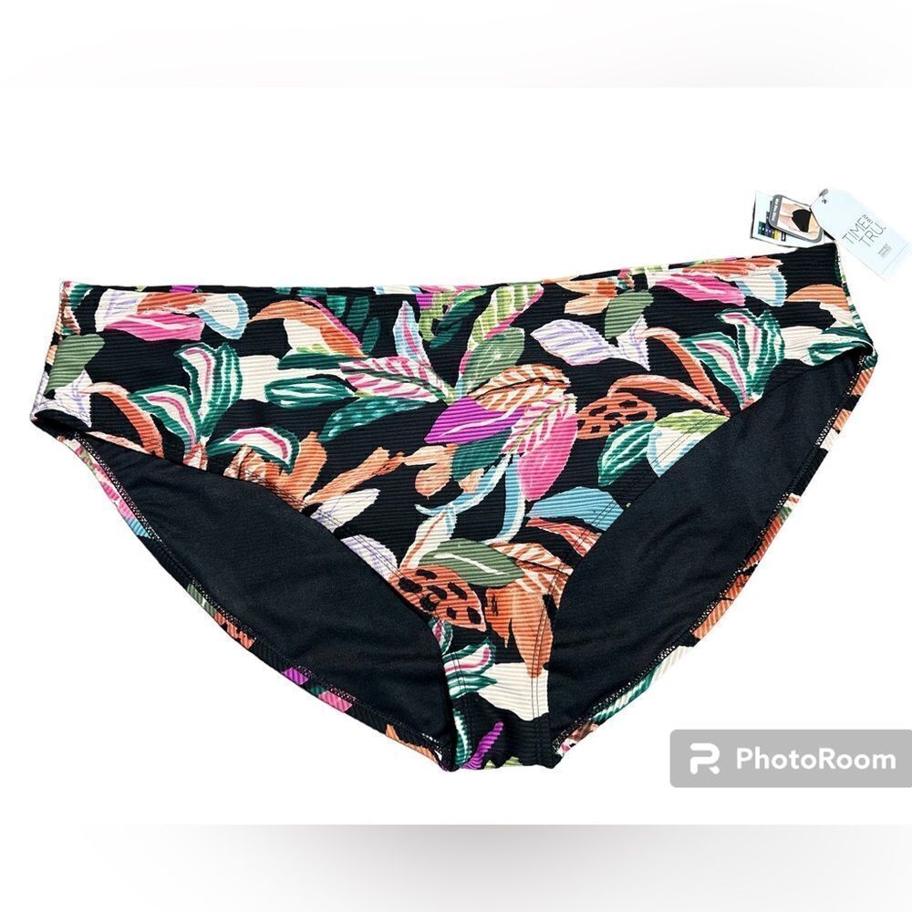 Women’s High Leg Tropical Print Bikini Bottom